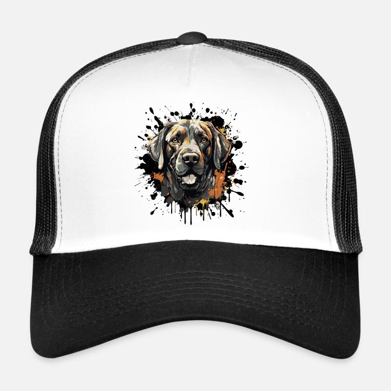 Hundeporträt Wasserspritzer Trucker Cap