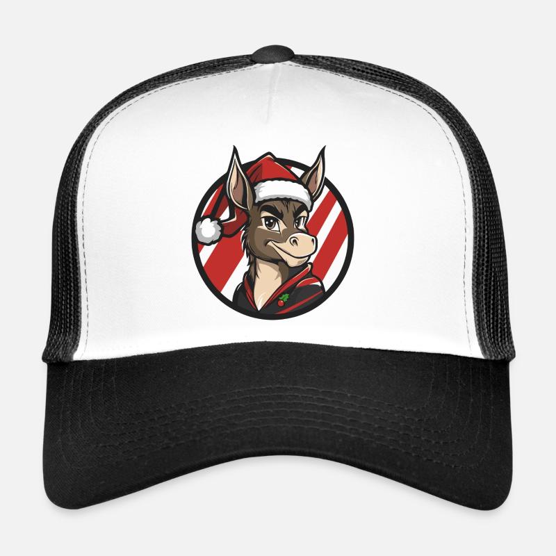 Santa's Donkey Motif Trucker Cap
