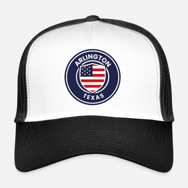 Emblème d’Arlington, Texas, avec drapeau Casquette trucker 