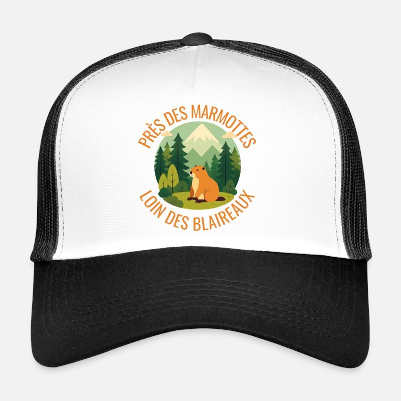 Marmotte Alpine en Forêt Casquette trucker 