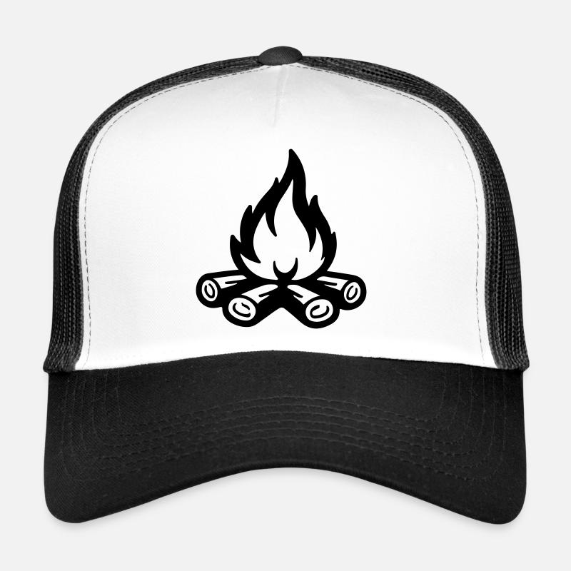 Flamme symbolique du feu de camp Casquette trucker 