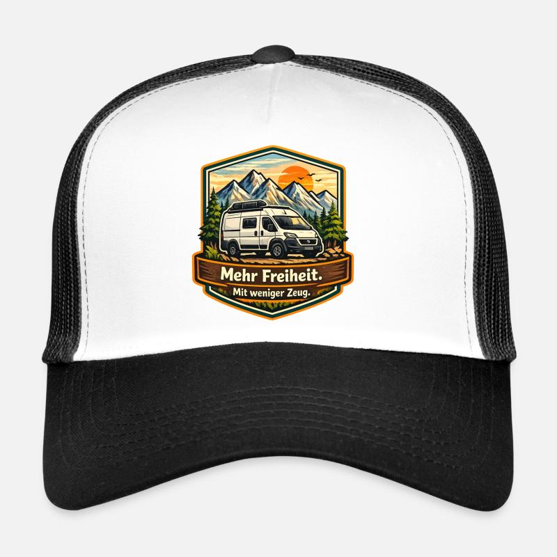 Camping—Plus de liberté—avec moins de choses—camper Casquette trucker 