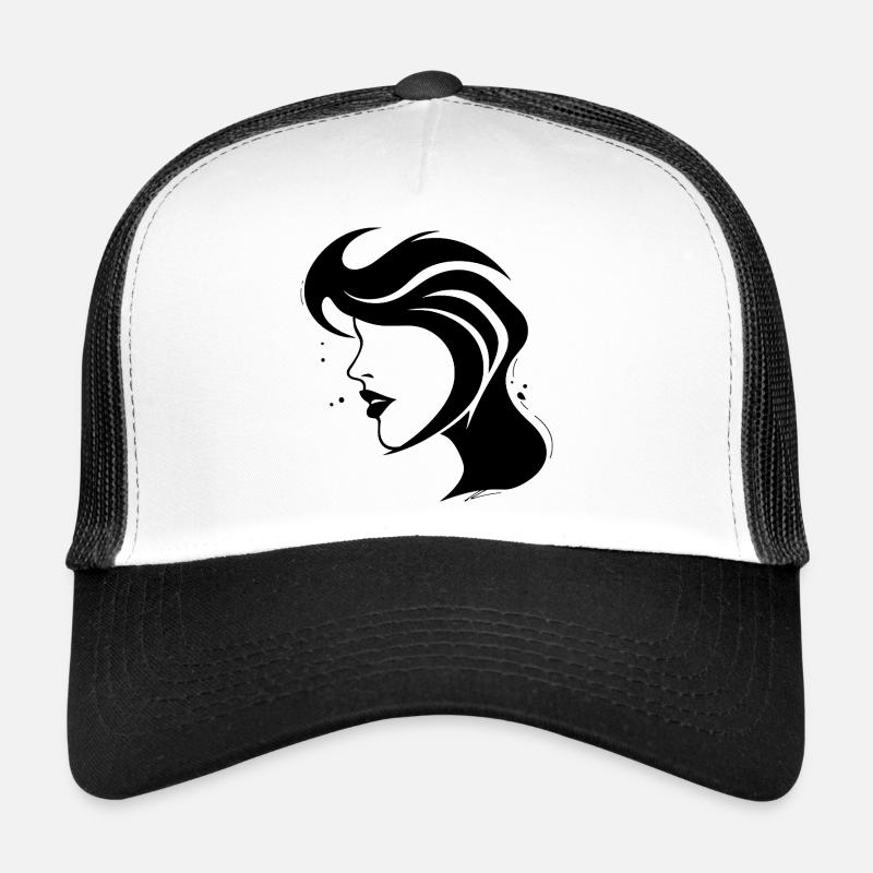 Silhouette Woman - Abstract Face Trucker Cap