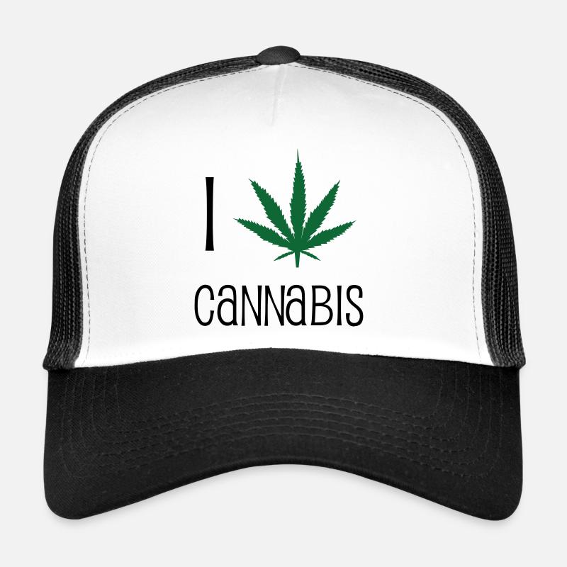 J'aime le cannabis Casquette trucker 