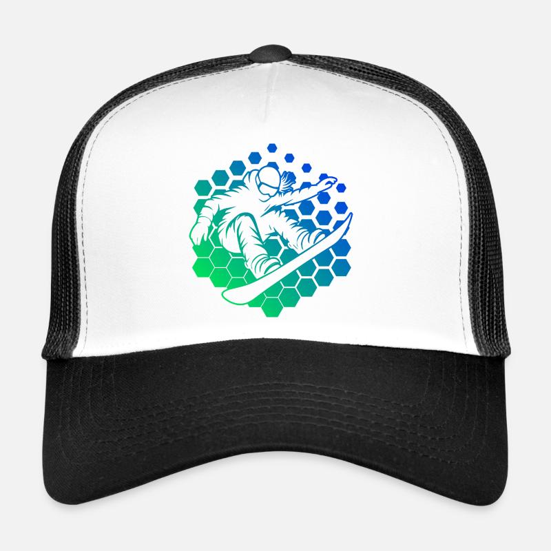 Simple snowboard idea for snowboard for women - Trucker Cap - white/black