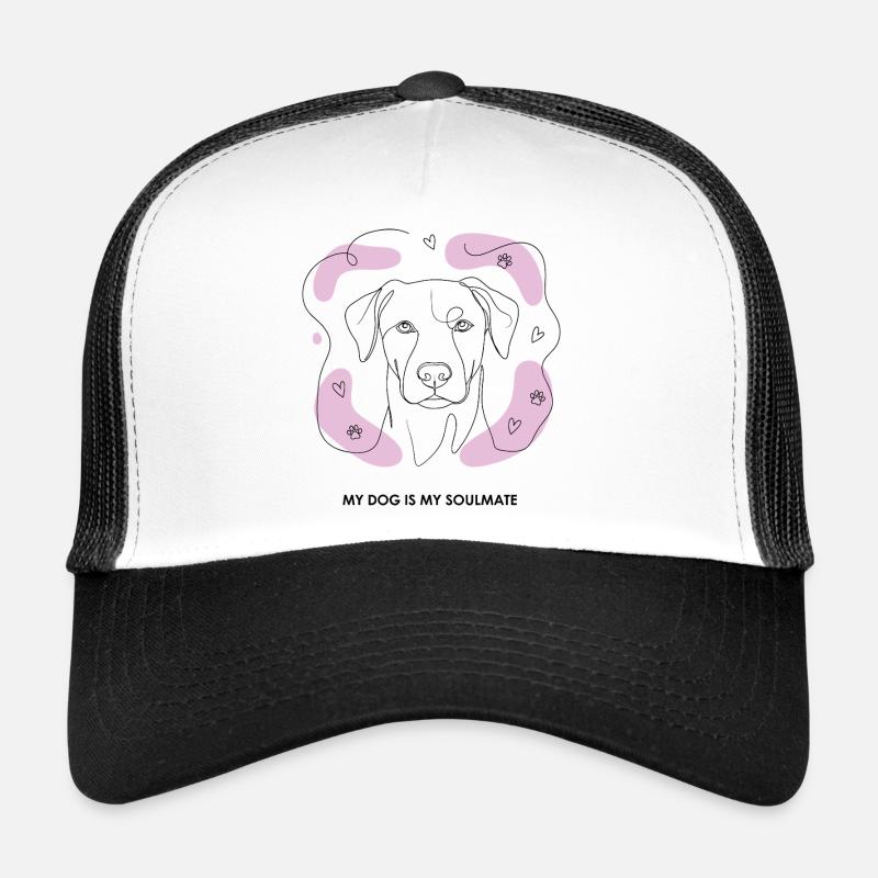 Dessin de lignes d’âmes sœurs de chien Casquette trucker 
