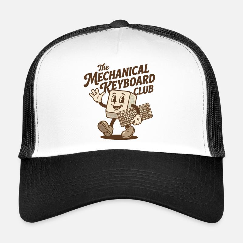 Mechanical Keyboard Club – Design de mascotte rétro Casquette trucker 