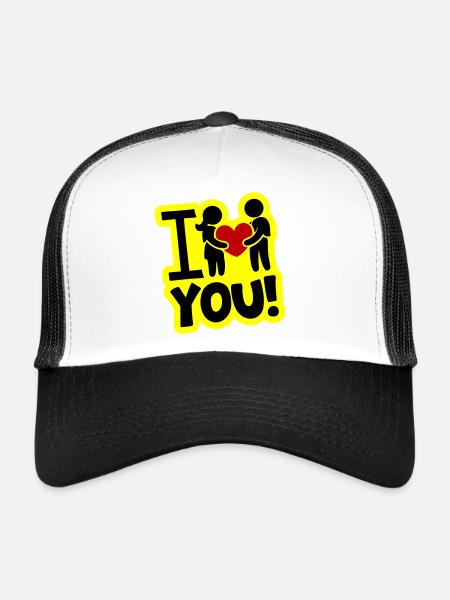 Ich Liebe Dich Liebesbeweis - Trucker Cap - Weiß/Schwarz - Vorne