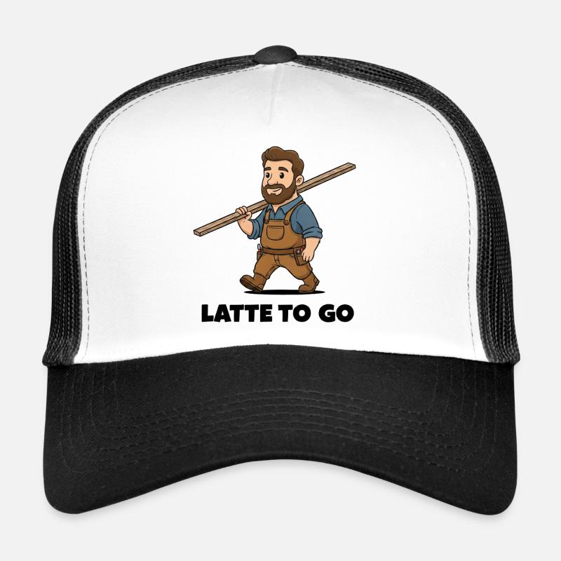 Latte to go - Trucker Cap - Weiß/Schwarz