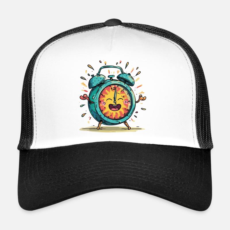 Sun Alarm Clock Celebration Image Trucker Cap