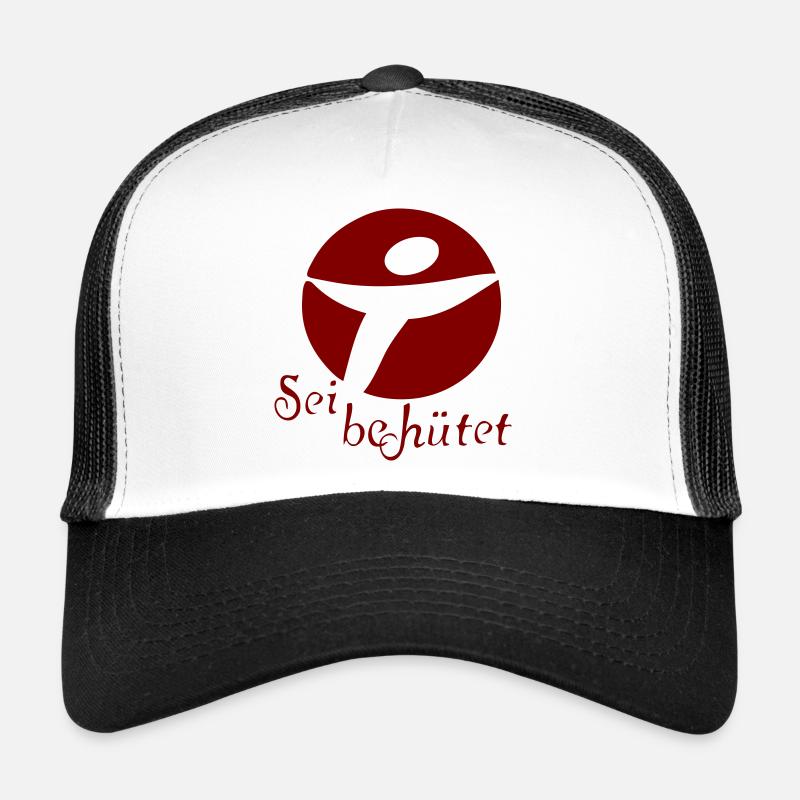 Christus sei behütet  - Trucker Cap - Weiß/Schwarz