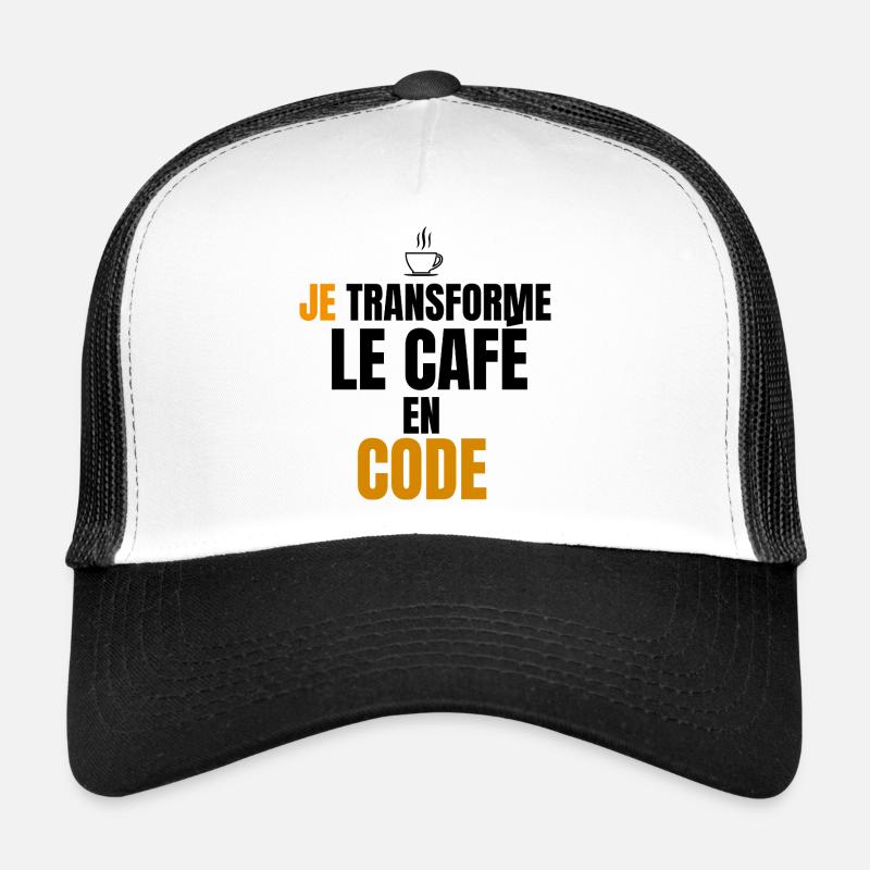 Ich verwandle den Code in einen Kaffee Trucker Cap