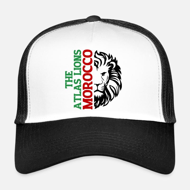 Typographie verticale du Maroc avec AtlasLion Casquette trucker 