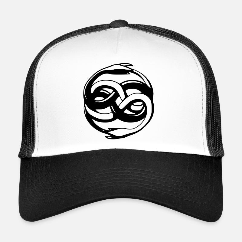 Auryn du ver des sables - Casquette trucker  - blanc/noir