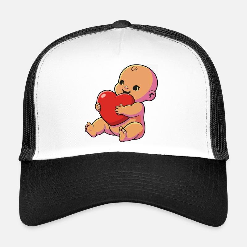 Small Baby Heart Hug Trucker Cap