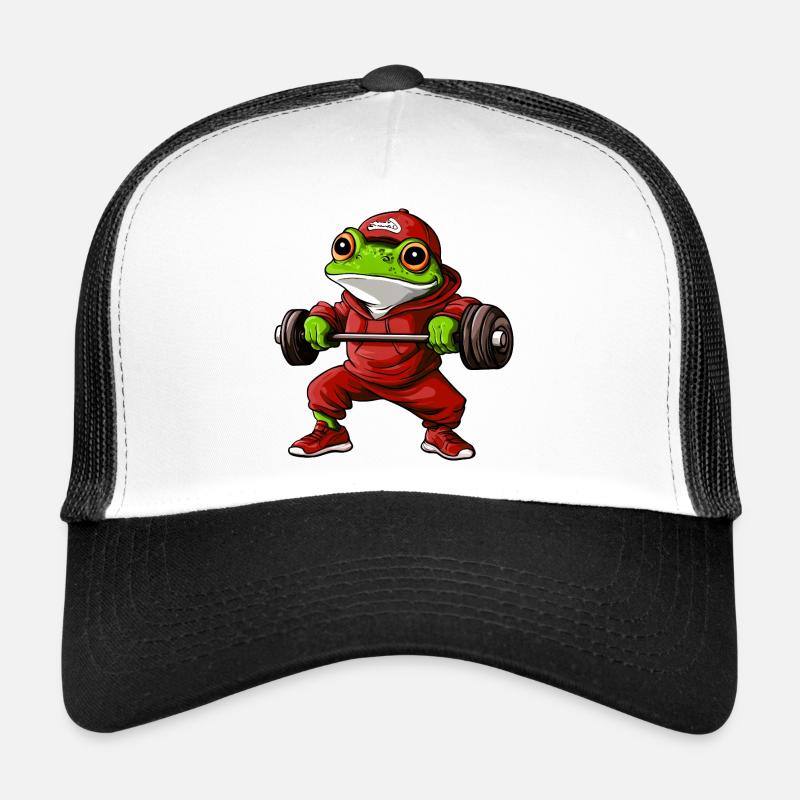 Sporttrainer Frosch - Trucker Cap - Weiß/Schwarz