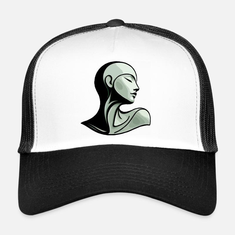 Green Line Portrait in Shadow Trucker Cap
