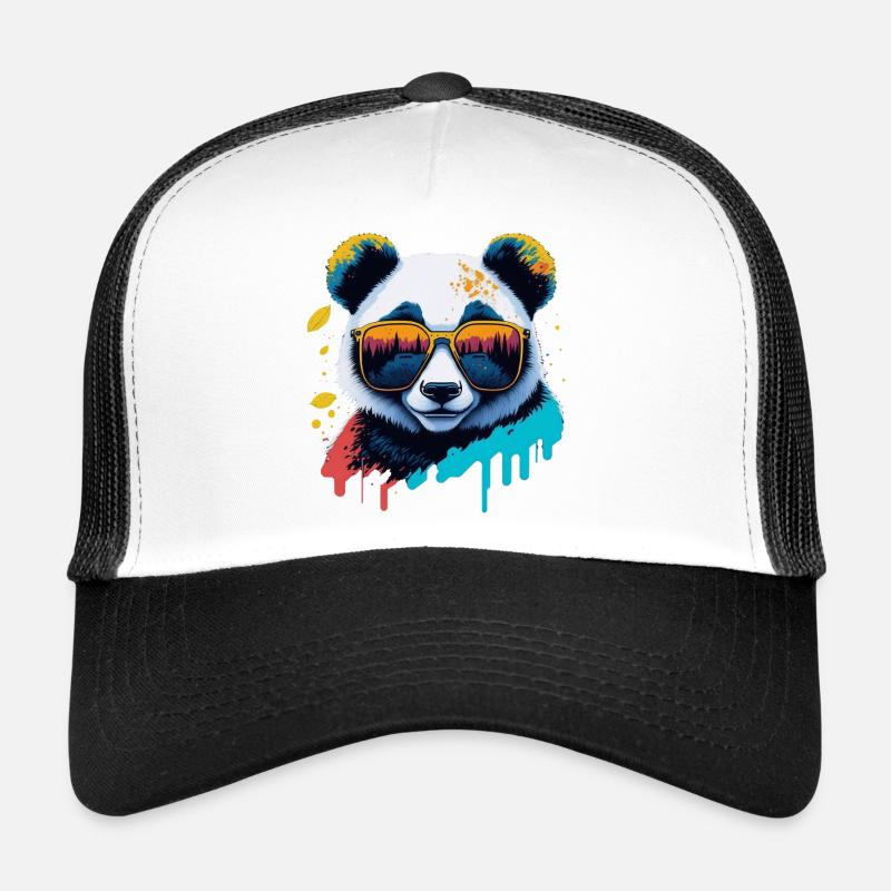 Explosion de couleurs des lunettes de soleil Panda Casquette trucker 