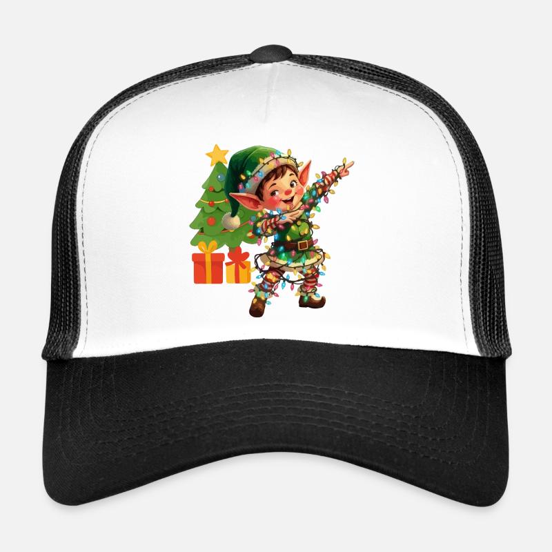 Danse de Noël de fées lutines de fées à l’aide de l’elfe Casquette trucker 