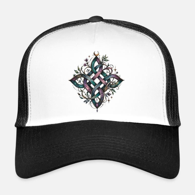 noeud de sorcière - Casquette trucker - blanc/noir