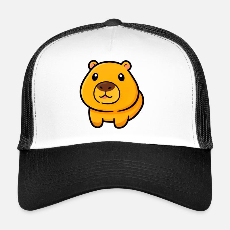 Chubby Bear Mascot Illustration Trucker Cap