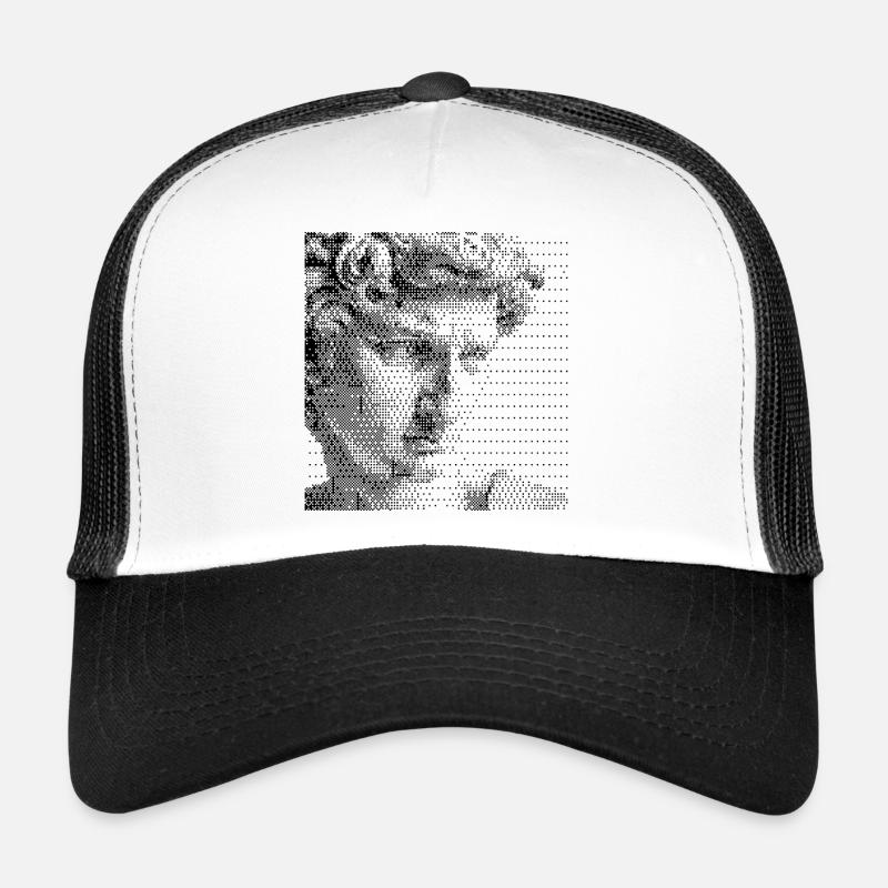 David Michelangelo face halftone portrait Trucker Cap