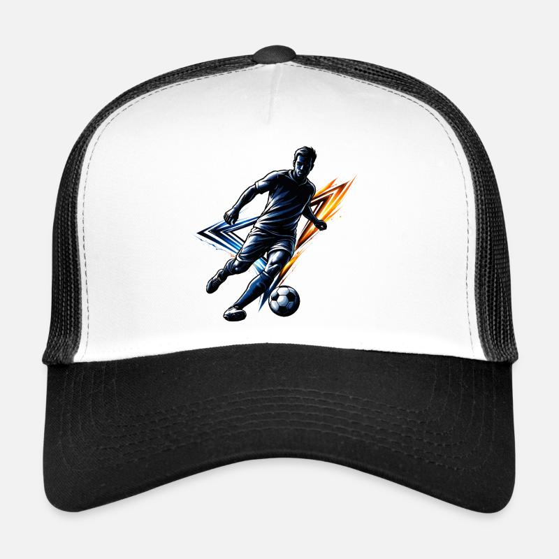 Soccer Player Silhouette Sport Design Dynamic Trucker Cap