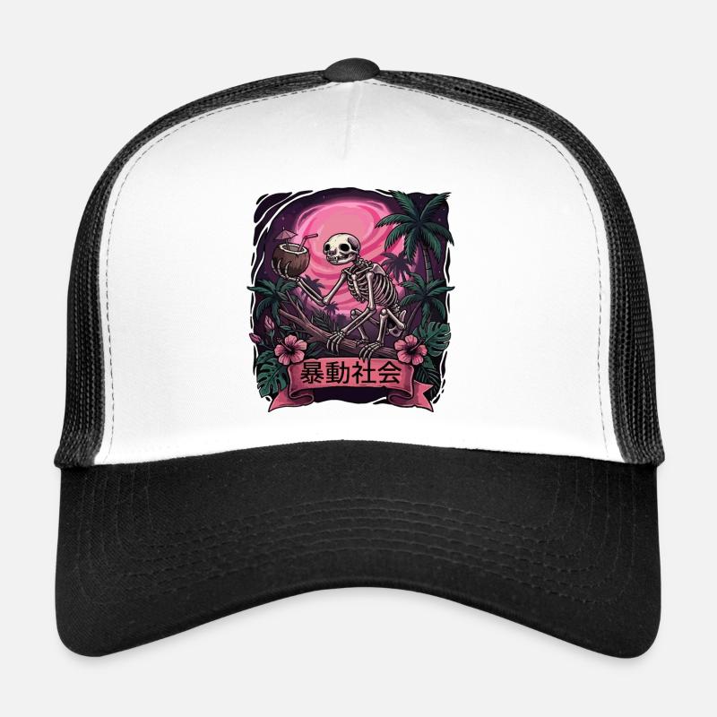 Skelettaffe Neonmond Trucker Cap