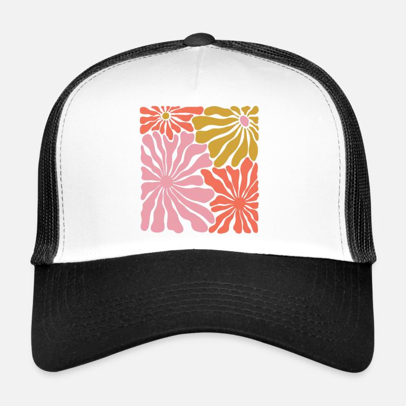 Frühlingsblüten Pop-Art Muster Trucker Cap