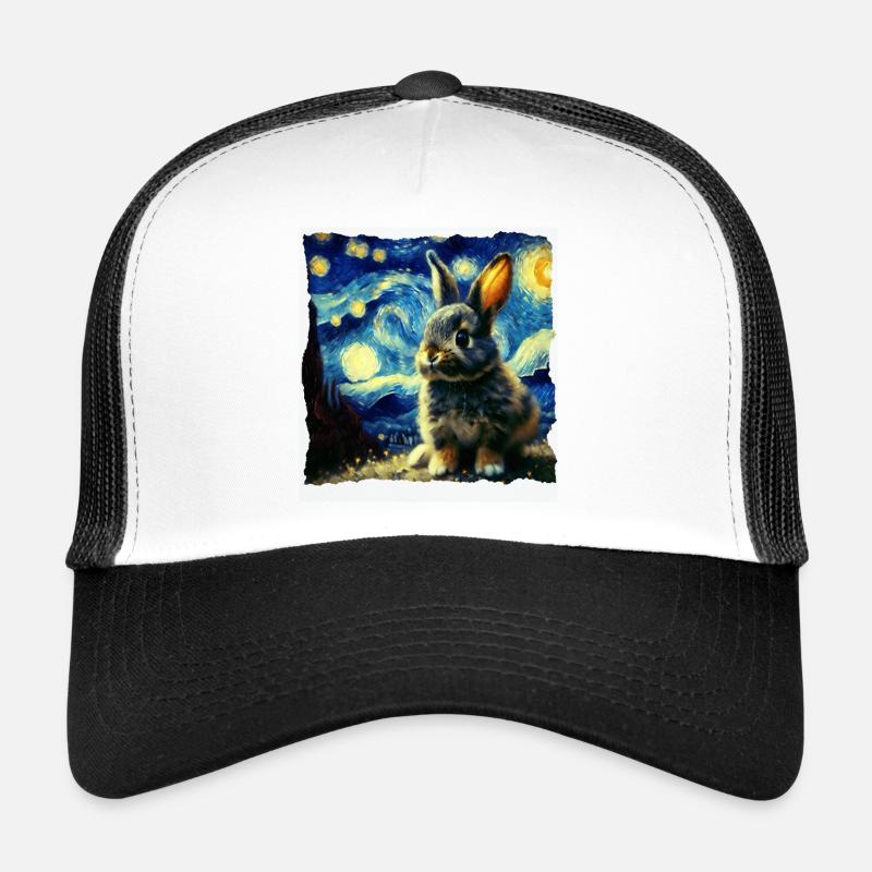 Kaninchen im Sternenhimmelstil Trucker Cap