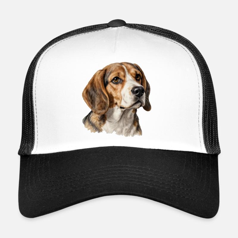 Chien Beagle vintage portrait élégant Casquette trucker 