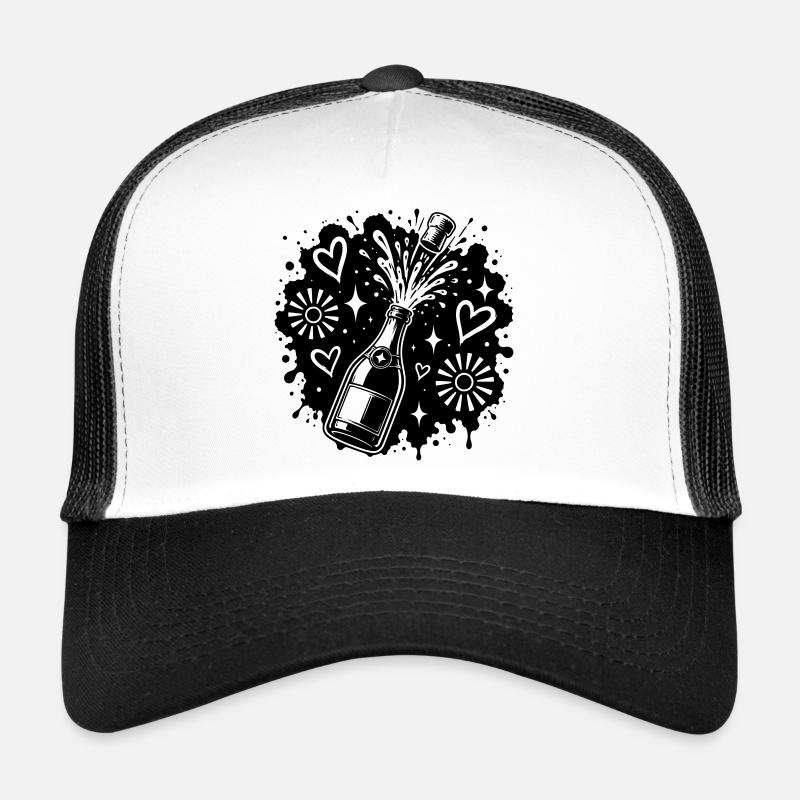 Sektflasche Party Splash Motiv Casquette trucker 