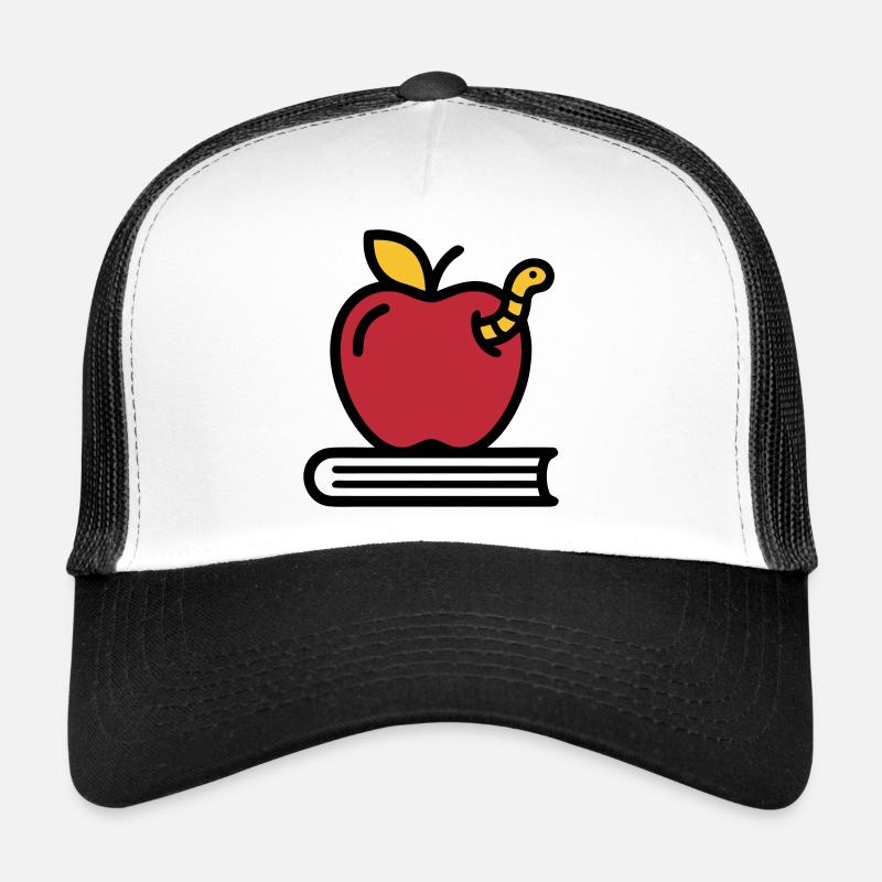 Apfel Buch Wurm Grundschule Trucker Cap