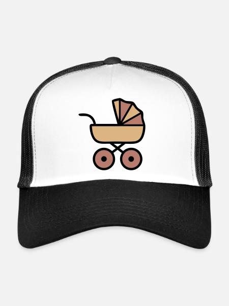 Stroller Baby Boho Icon - Trucker Cap - white/black - Front