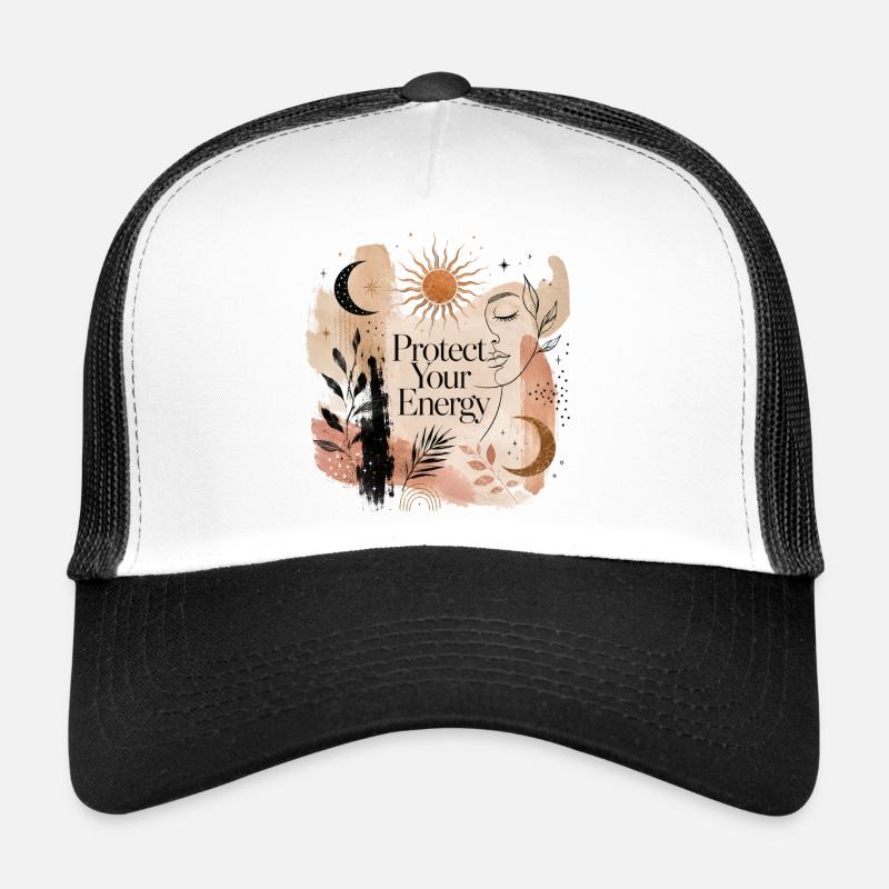 Protect Your Energy – Boho Sky Art Trucker Cap