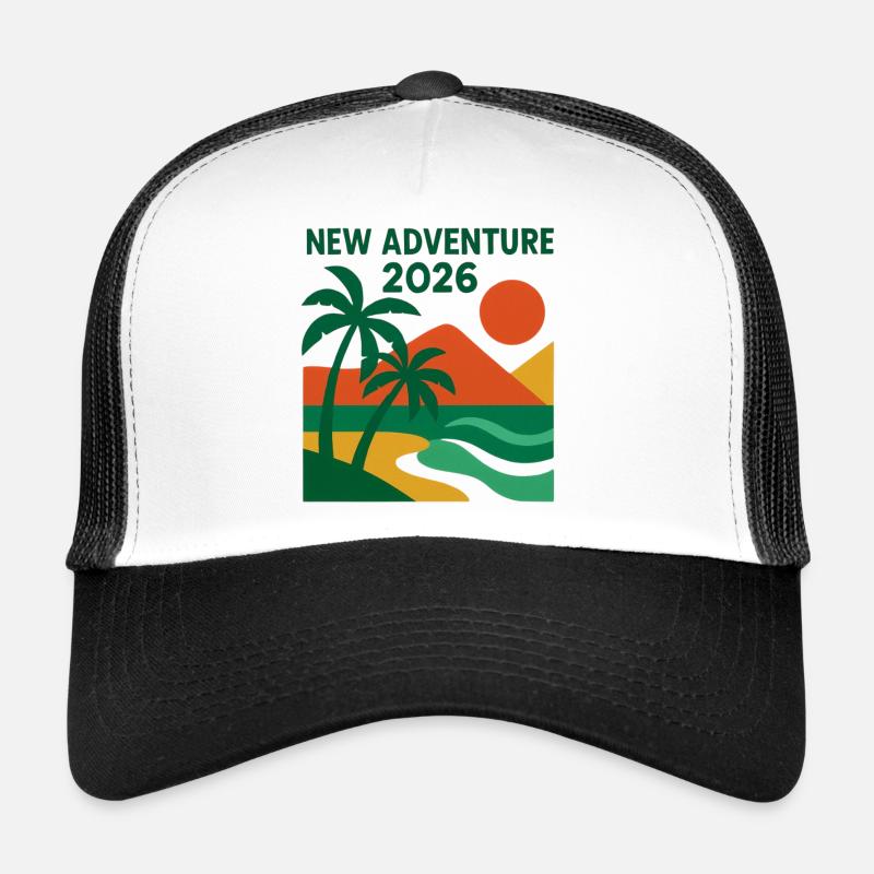 Nouvelle Aventure 2026 - Casquette trucker - blanc/noir