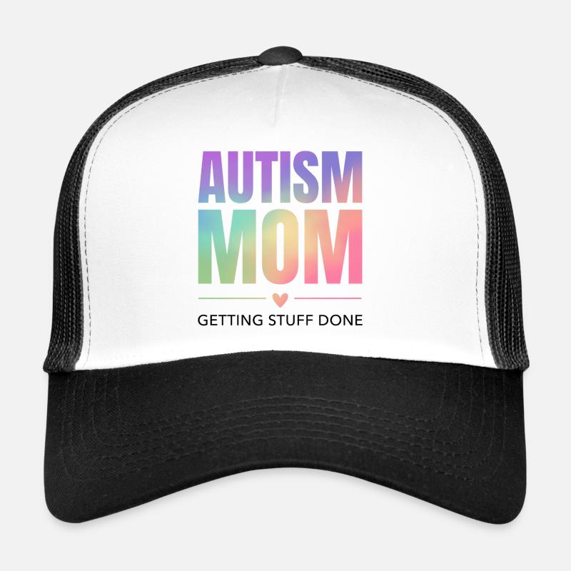 Autismus-Mama – Dinge erledigen - Trucker Cap - Weiß/Schwarz