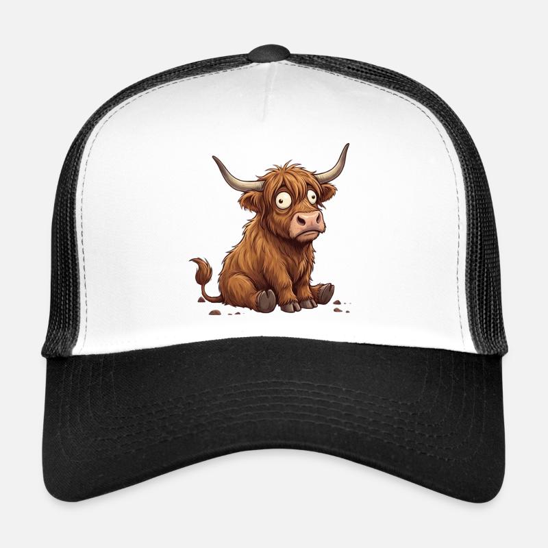 Bovin Cartoon Ébahi Rustique Casquette trucker 