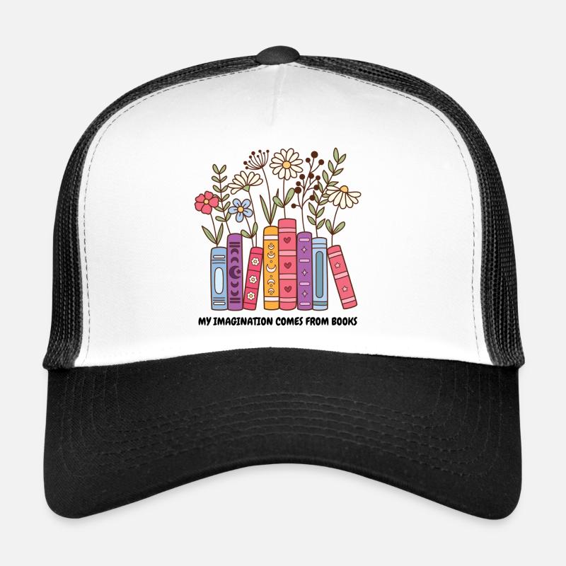 Magie de lecture du livre de fleurs Casquette trucker 