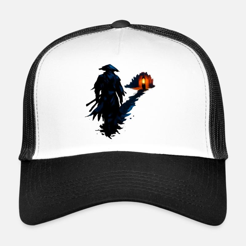 Sentier urbain nocturne samouraï avec lanterne Casquette trucker 