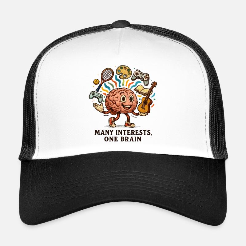 Many interests, one brain Trucker Cap