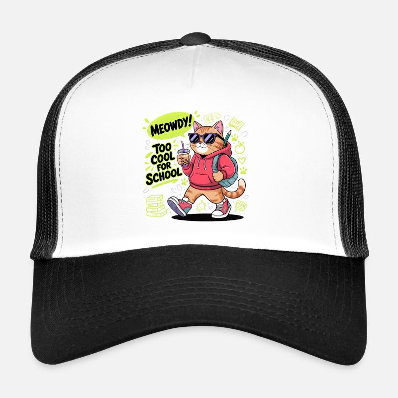 Chat de l’école Casquette trucker 