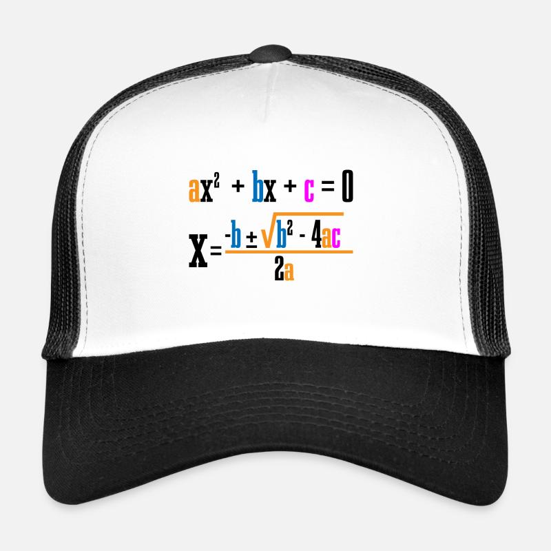Formule quadratique pour la classe de mathématiques 7 Casquette trucker 