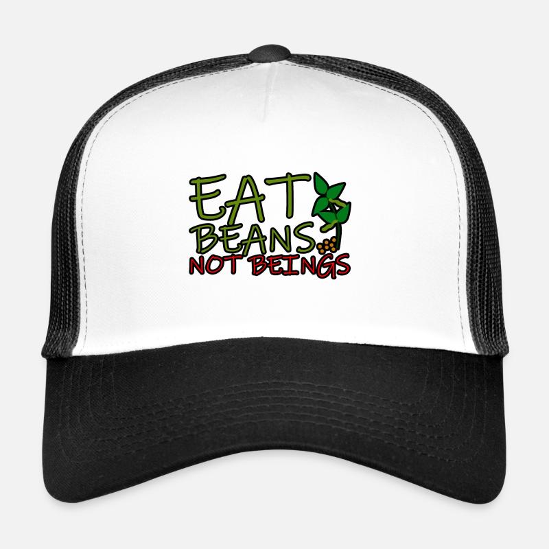 Eat Beans Not Beings 4 - Trucker Cap - Weiß/Schwarz