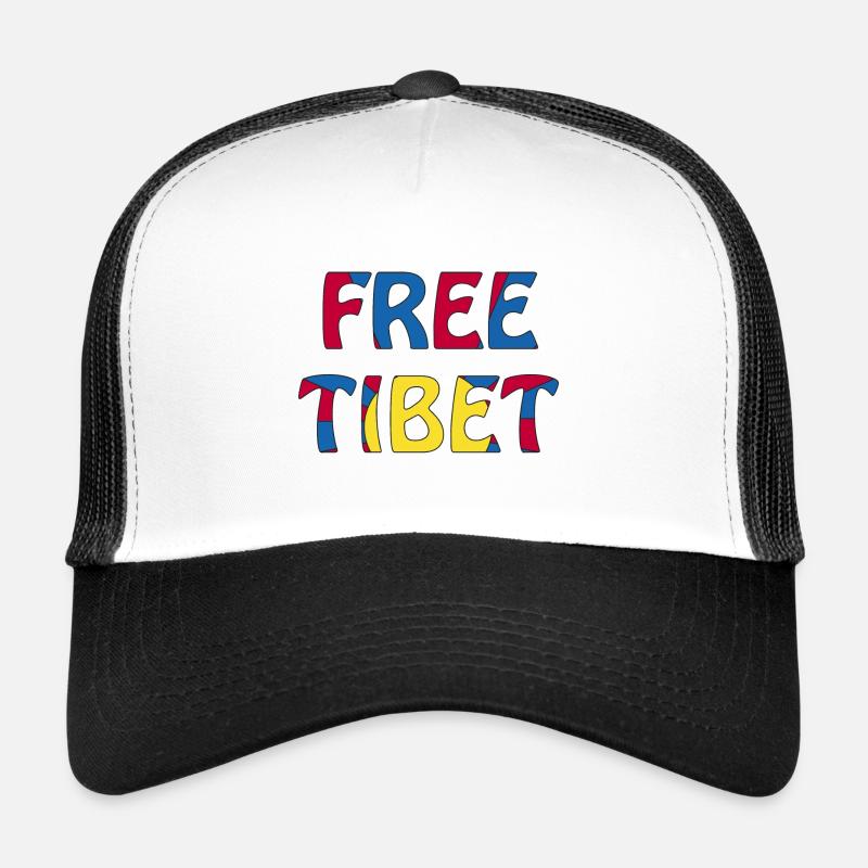 free tibet - Trucker Cap - Weiß/Schwarz