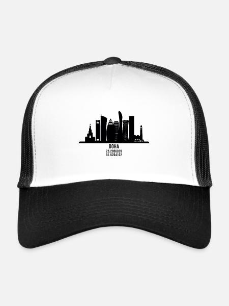 Qatar Doha doha qatar - Casquette trucker  - blanc/noir - Devant