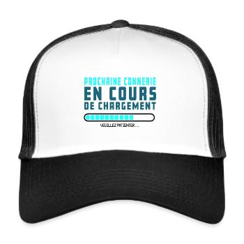 humour informatique, message informatique, bêtise - Casquette trucker  - blanc/noir - Devant