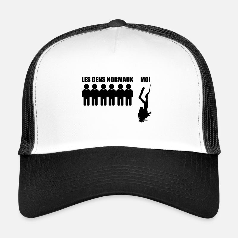 Tauchen | Taucher-Geschenk - Trucker Cap - Weiß/Schwarz