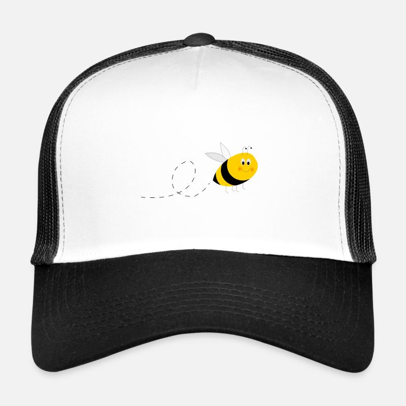 kleine Biene - Trucker Cap - Weiß/Schwarz