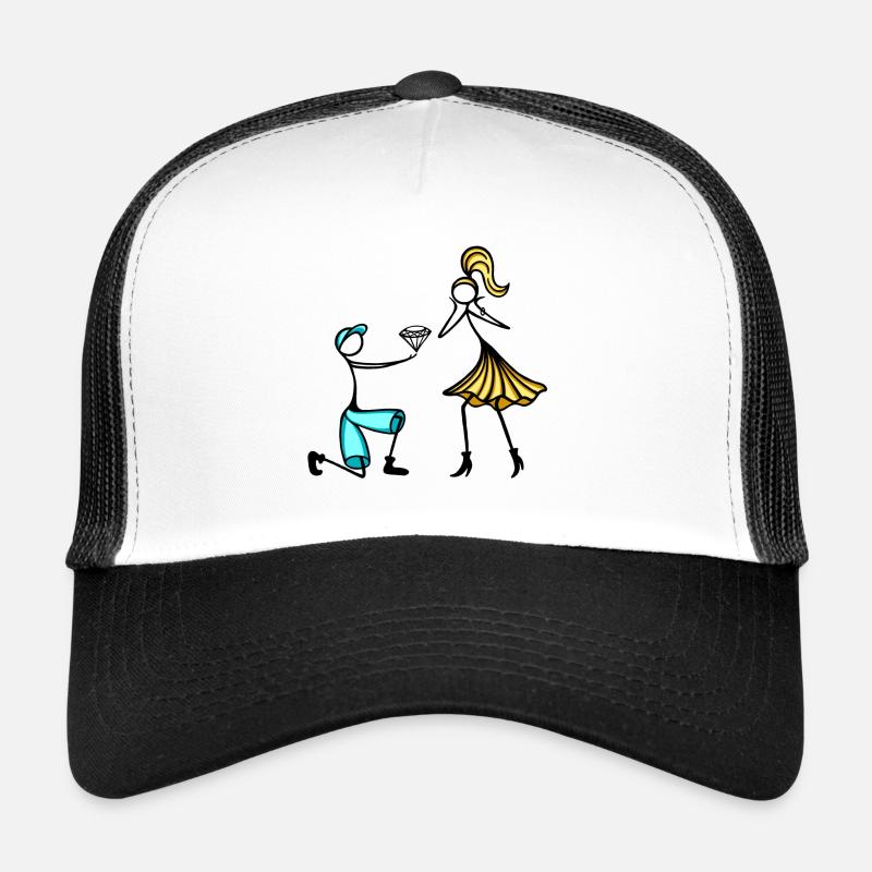 san_valentino_1 - Trucker Cap - Weiß/Schwarz